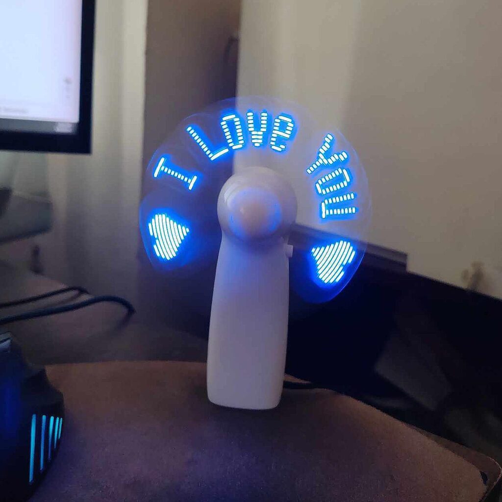 LED I Love You Fan